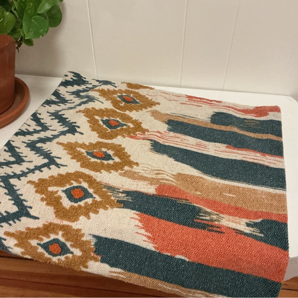 Boho cotton accent pillow